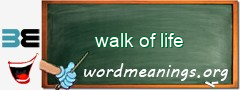 WordMeaning blackboard for walk of life